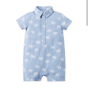 *NWT* Janie and Jack Baby Boy’s Palm Tree Romper, Size 0-3 Months